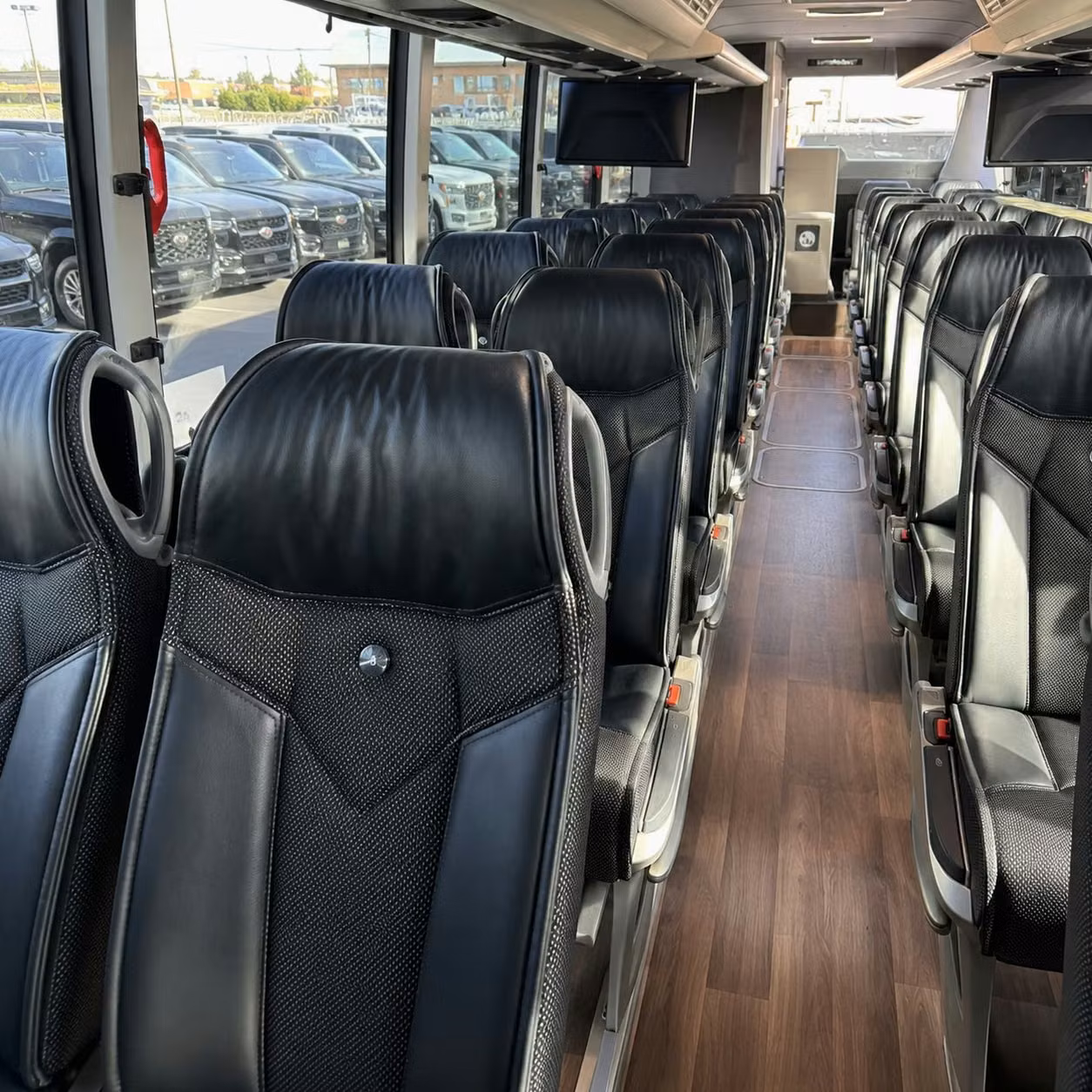 tulare charter bus rental interior